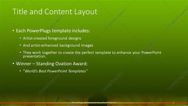 Title and Content presentation slide layout