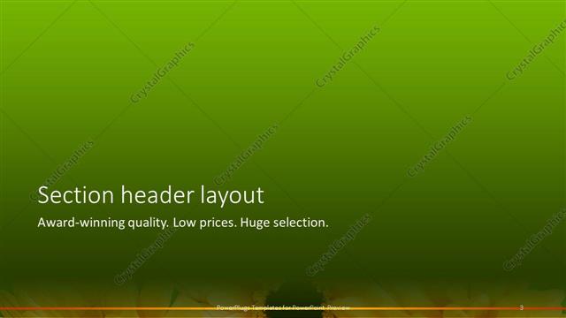 Section Header presentation slide layout