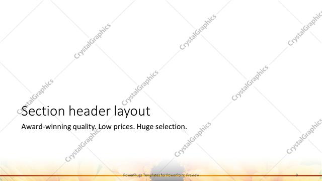 Section Header presentation slide layout