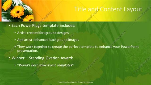 Title and Content presentation slide layout