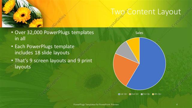 Two Content presentation slide layout