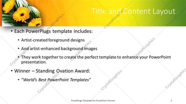 Title and Content presentation slide layout