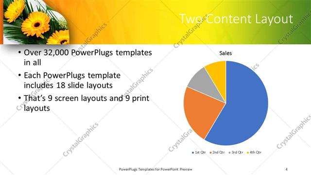 Two Content presentation slide layout