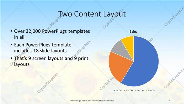 Two Content presentation slide layout