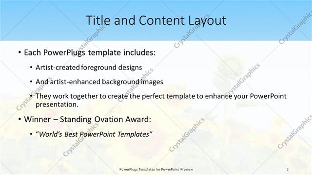 Title and Content presentation slide layout