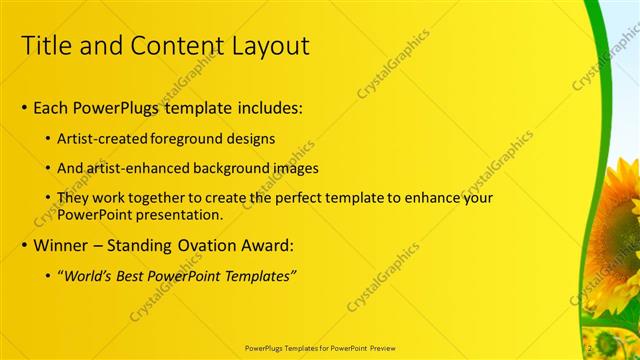 Title and Content presentation slide layout