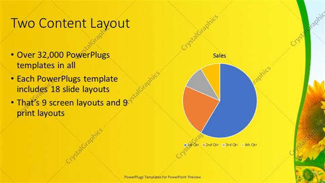 Two Content presentation slide layout