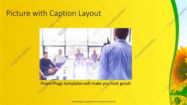 Picture with Caption presentation slide layout
