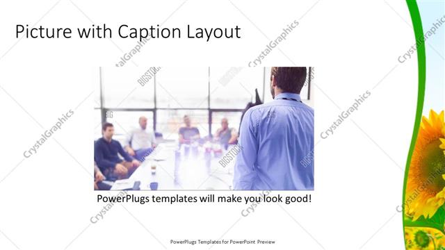 Picture with Caption presentation slide layout
