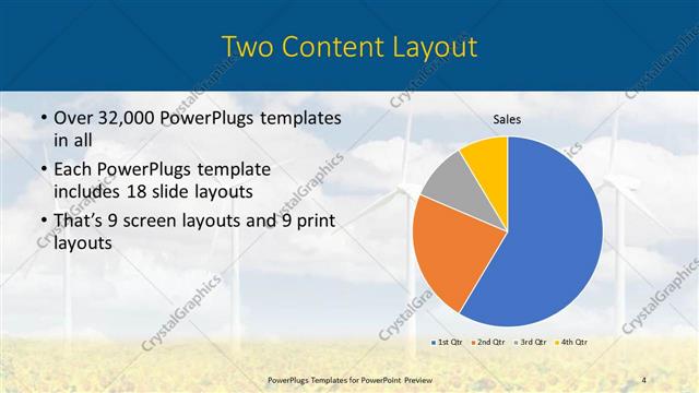 Two Content presentation slide layout