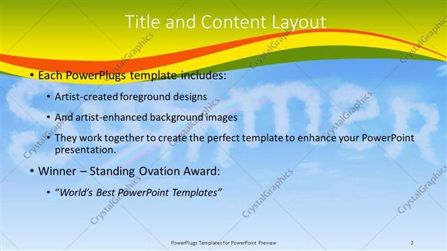 Title and Content presentation slide layout