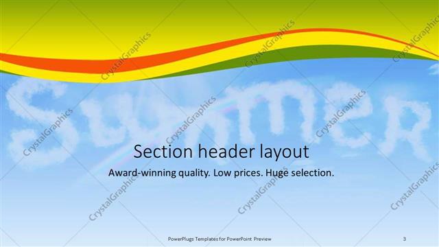 Section Header presentation slide layout