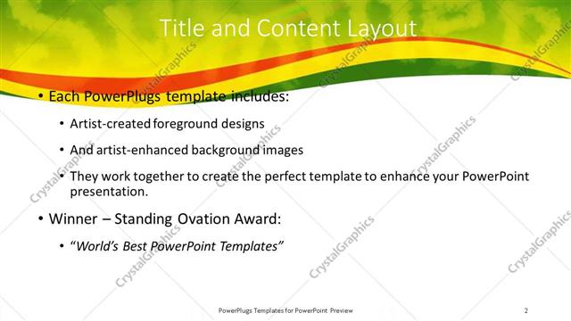 Title and Content presentation slide layout