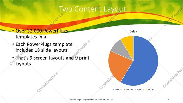 Two Content presentation slide layout