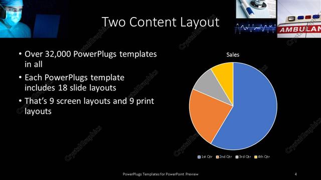 Two Content presentation slide layout
