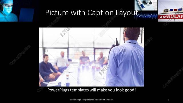Picture with Caption presentation slide layout