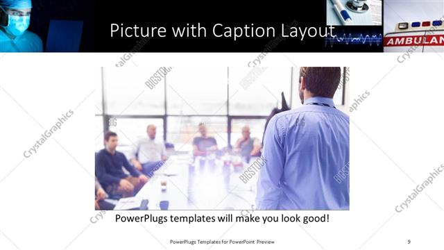 Picture with Caption presentation slide layout