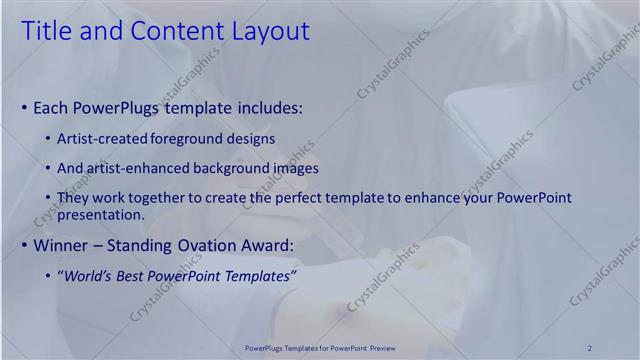 Title and Content presentation slide layout