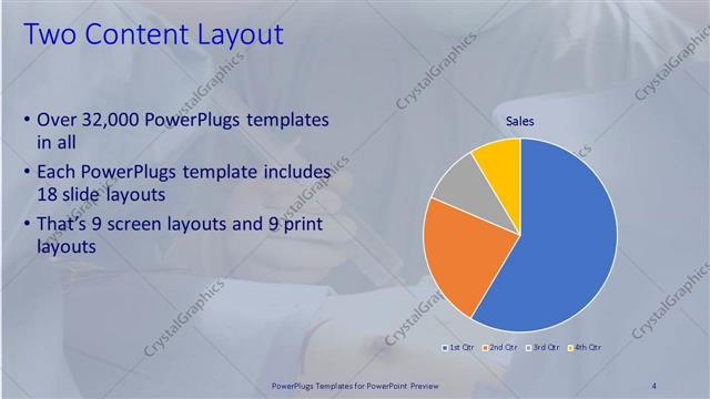 Two Content presentation slide layout