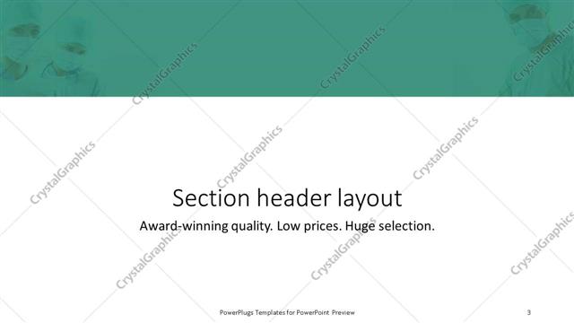 Section Header presentation slide layout