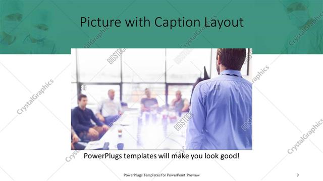 Picture with Caption presentation slide layout