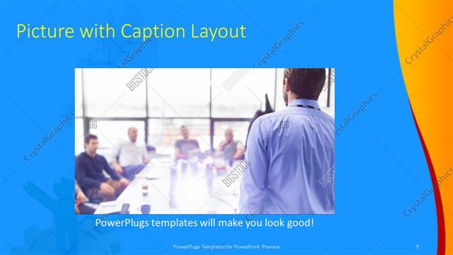 Picture with Caption presentation slide layout