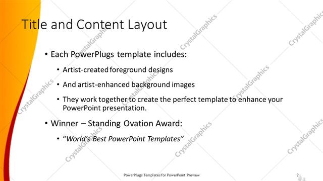 Title and Content presentation slide layout