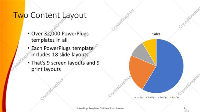 Two Content presentation slide layout