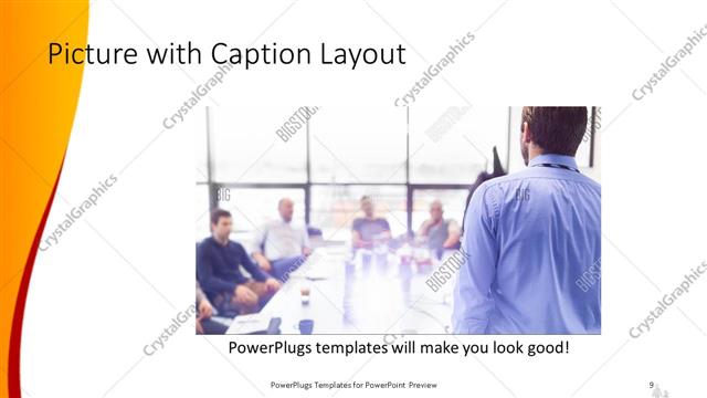 Picture with Caption presentation slide layout