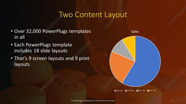 Two Content presentation slide layout