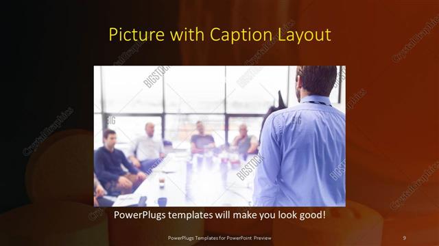 Picture with Caption presentation slide layout