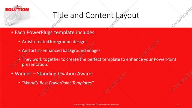 Title and Content presentation slide layout