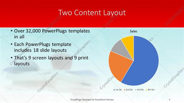 Two Content presentation slide layout