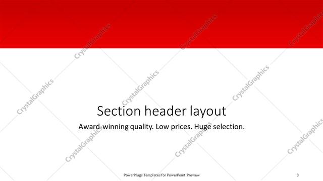 Section Header presentation slide layout