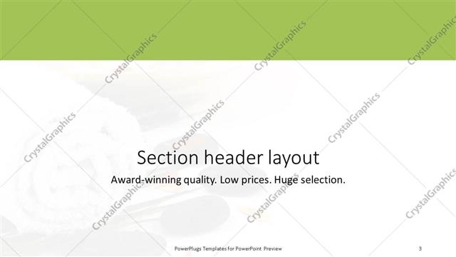 Section Header presentation slide layout