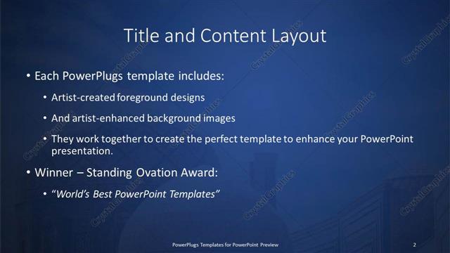 Title and Content presentation slide layout