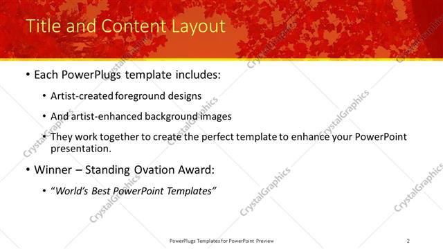 Title and Content presentation slide layout