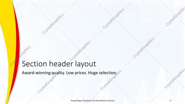 Section Header presentation slide layout