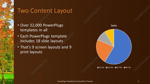 Two Content presentation slide layout