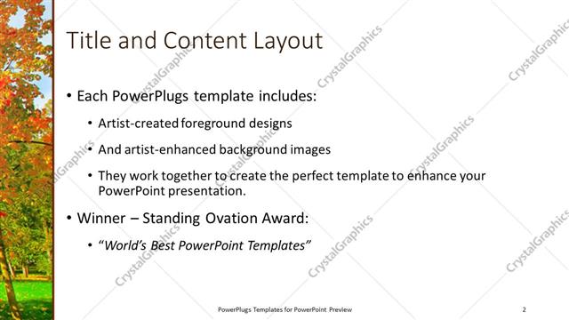 Title and Content presentation slide layout