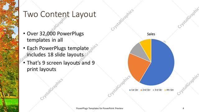 Two Content presentation slide layout