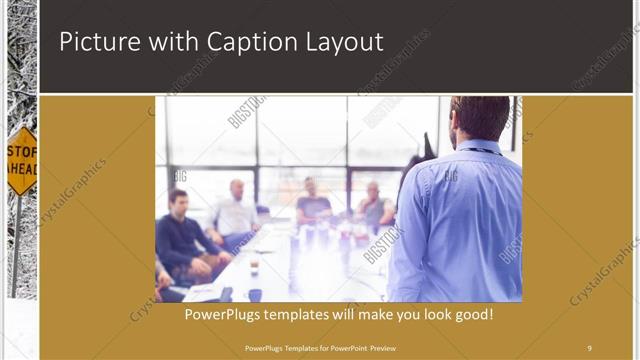 Picture with Caption presentation slide layout