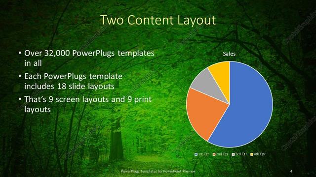 Two Content presentation slide layout