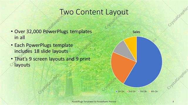 Two Content presentation slide layout