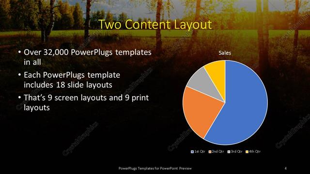 Two Content presentation slide layout
