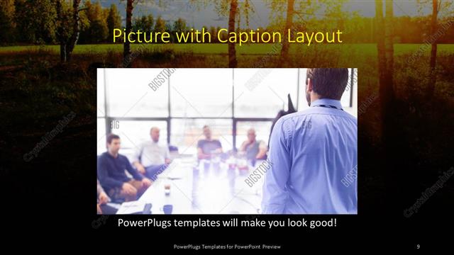 Picture with Caption presentation slide layout