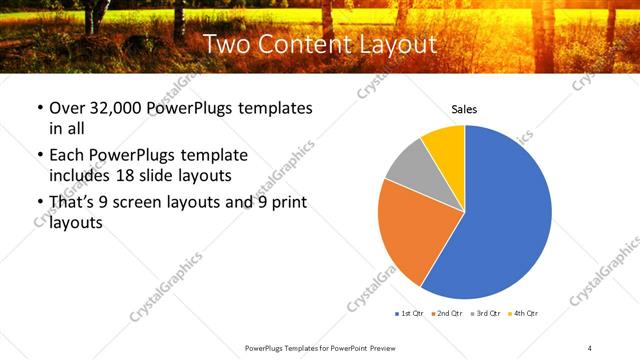 Two Content presentation slide layout