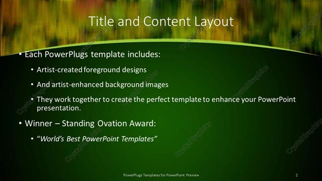Title and Content presentation slide layout