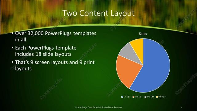 Two Content presentation slide layout