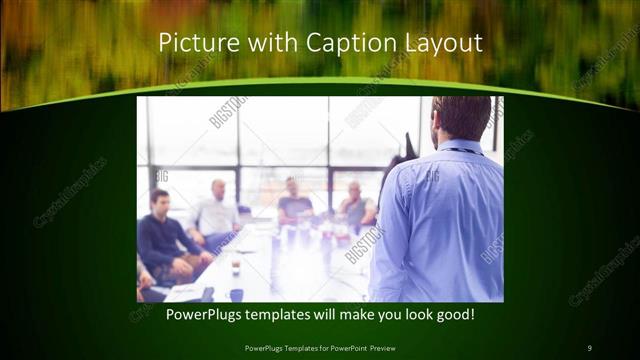 Picture with Caption presentation slide layout